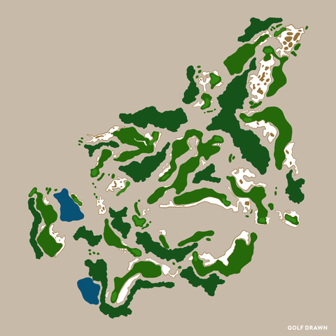 tobacco road golf map Club Print Tobacco Road  Golf Drawn